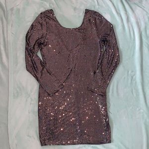 Shiny Dress with Low Back